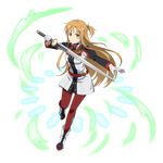  asuna_(sao) brown_eyes brown_hair floating_hair full_body gloves grey_gloves holding holding_sword holding_weapon long_hair looking_at_viewer official_art outstretched_arm pantyhose red_legwear solo standing sword sword_art_online sword_art_online:_code_register sword_art_online_the_movie:_ordinal_scale transparent_background very_long_hair weapon white_gloves 