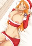  1girl breasts huge_breasts momo_765 nami_(one_piece) nipples one_piece panties underwear 