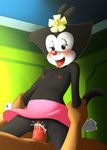  abdominal_bulge age_difference animaniacs anthro areola black_fur blush breasts bulge clitoris clothing cum cum_in_pussy cum_inside cum_on_penis cum_while_penetrated detailed_background dot_warner erect_nipples ethersaga faceless_male female flat_chested flower flower_in_hair fur gloves human interspecies looking_down low-angle_view male male/female mammal nipples nude open_mouth penetration penis plant pussy sex skirt smile tongue tongue_out upskirt vaginal vaginal_penetration warner_brothers 