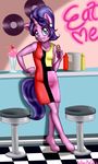  2017 anibaruthecat anthro anthrofied clothed clothing cookie cookie_crumbles_(mlp) equine female food friendship_is_magic hair hi_res horn inside mammal my_little_pony solo stool unicorn 