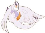  animal_genitalia avian blush cloaca erection feathered_wings feathers hoot legendary_pok&eacute;mon looking_at_penis lugia nintendo open_mouth penis pok&eacute;mon simple_background spread_legs spreading tapering_penis video_games white_background wings 