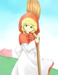  akazukin_chacha blonde_hair broom chacha standing 