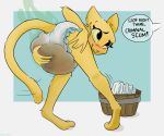  anthro diaper feces feline female katia_managan khajit mammal messy_diaper messyszop prequel soiling the_elder_scrolls video_games 