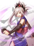  dress fate/grand_order long_hair pink_hair saber_(miyamoto_musashi) warrior weapon 