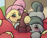  2016 absurd_res animal_genitalia animal_penis balls blush collaborative_fellatio cutie_mark earth_pony equine equine_penis fellatio female feral fluttershy_(mlp) friendship_is_magic group hair half-closed_eyes hi_res horse licking male male/female mammal marble_pie_(mlp) my_little_pony open_mouth oral penis penis_lick piecee01 pink_hair pony sex spread_legs spreading tongue tongue_out 