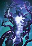 2017 anthro areola balls erection ignis_rana incubus looking_at_viewer male nipples nude open_mouth penis shiny simple_background slimy smile solo tentacles tongue wet 