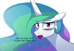  2017 dialogue english_text equine eyelashes female feral friendship_is_magic hair hi_res horn long_hair looking_at_viewer mammal momomistress multicolored_hair my_little_pony open_mouth princess_celestia_(mlp) purple_eyes reaction_image simple_background solo text unicorn white_background 