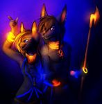  2013 5_fingers anthro blue_eyes canine clothed clothing duo ear_piercing female gradient_background male mammal neotheta piercing simple_background topless 