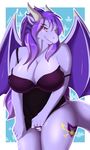  2017 anthro big_breasts breasts clothing dragon female harnny panties scalie teasing underwear 
