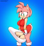  2017 absurd_res amy_rose anthro argento balls big_balls big_penis blush breasts bulge clothed clothing crossgender dickgirl erection erection_under_clothes eyelashes furfireburst hair hedgehog hi_res huge_balls humanoid_penis hyper hyper_balls hyper_penis intersex mammal open_mouth panties penis short_hair simple_background solo sonic_(series) underwear 