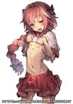  artist_name astolfo_(fate) blush braid erection erection_under_clothes fate/apocrypha fate/grand_order fate_(series) hair_ribbon long_hair looking_at_viewer male_focus nipples open_mouth otoko_no_ko patreon_username pink_hair purple_eyes redcomet ribbon shirt_lift single_braid smile solo watermark web_address 
