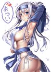  ass erect_nipples hasaya kamoi_(kancolle) kantai_collection no_bra pantsu string_panties 