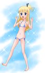  1girl bikini blonde_hair blue_bikini blue_eyes blush breasts cameltoe hiiragi_mayuki hinako_note micro_bikini small_breasts solo swimwear 