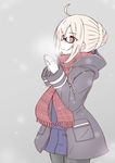  artoria_pendragon_(all) black_legwear blonde_hair eyebrows_visible_through_hair fate/grand_order fate_(series) from_side glasses long_sleeves looking_away mysterious_heroine_x_(alter) pantyhose parted_lips plaid plaid_scarf red_scarf scarf short_hair solo yellow_eyes yuki_shiro 