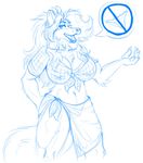  anthro blue_theme breasts canine female fenrir_lunaris looking_at_viewer mammal nipple_bulge open_mouth sketch solo standing 