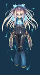  :&gt; armor ass_visible_through_thighs bangs black_bodysuit black_gloves blonde_hair blue_background blue_eyes bodysuit closed_mouth covered_navel eyebrows_visible_through_hair full_body gloves glowing hair_between_eyes hands_up headgear highres knees_together_feet_apart light_trail long_hair looking_at_viewer nova_(warframe) nova_prime_(warframe) orb outstretched_hand patton_(cross-bones-t) shaded_face shiny shiny_clothes signature smile solo standing thigh_gap tsurime two_side_up warframe 