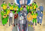  arad_molders beard black_hair blue_eyes blue_hair boots brown_hair chuck_mustang cockpit engineer facial_hair hangar hayate_immelmann helmet jumpsuit macross macross_delta mecha mechanic messer_ihlefeld military military_uniform mirage_farina_jenius red_hair science_fiction uniform variable_fighter vest vf-31 vf-31j 