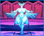  big_breasts breasts featureless_breasts female fin kabalmystic_(artist) nintendo not_furry ocarina_of_time princess_ruto solo standing the_legend_of_zelda thick_thighs video_games webbed_feet 