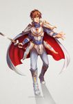  armor breastplate cape fire_emblem fire_emblem:_seisen_no_keifu fire_emblem:_thracia_776 grey_background gzei holding holding_sword holding_weapon leaf_(fire_emblem) male_focus pauldrons simple_background solo sword weapon 