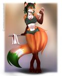  at canine clothed clothing exercise female fox invalid_tag mammal smile viewer workout 