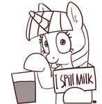  2017 chocolate_milk equine female feral friendship_is_magic glass hair horn horse mammal monochrome my_little_pony pabbley pony shaming simple_background solo tongue tongue_out twilight_sparkle_(mlp) unicorn 