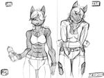  2017 bands belt breasts brown_eyes buckle canine chest_tuft cleavage clothed clothing crop_top eyebrows female female_bodybuilder fluffy fur gains_sportswear gloves hair harpseal jacket kate(harpseal) katie_arfs_heart leather leather_jacket long_hair mammal multicolored_fur muscular muscular_female navel pants pockets pointy_ears pupil_less_eyes shirt spiky_hair sports_bottle spots tuft two_tone_fur whiskers wristband 