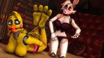  3d_(artwork) bdsm bondage bound chica claws digital_media_(artwork) domination feet five_nights_at_freddy&#039;s foot_focus hawkvally mangle paws toes video_games 