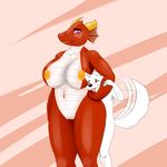 2017 anthro breasts canine digital_media_(artwork) dragon duo female fur general: hi_res jax_bline larger_female male mammal nikki_emberson nipples nude nukenugget scalie size_difference smile 