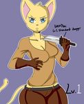  aanthony_(artist) anthro breasts dagger feline fur mammal melee_weapon thick_thighs weapon wide_hips 