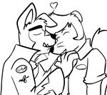  buddy_thunderstruck buddy_thunderstruck_(character) canine darnell_(character) dog ferret foxzombiej kissing male male/male mammal mustelid 