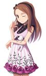  brown_eyes brown_hair bunny chihaya_72 hairband idolmaster idolmaster_(classic) idolmaster_2 image_sample minase_iori one_eye_closed pixiv_sample solo stuffed_animal stuffed_toy 