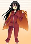  :o bad_id bad_pixiv_id black_hair blanket jacket komori_kiri konase_(non_stop!) long_hair open_mouth pants pink_eyes sayonara_zetsubou_sensei solo standing track_jacket track_suit 