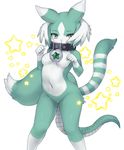  artist_request artist_reuqest breasts furry green_eyes three_tails 