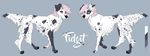  2017 canine claws dalmatian dog female feral fidgit fidgit_(character) hair mammal model_sheet paws pink_hair solo toe_claws 