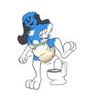 anthro canine diaper dog feces kingcrazy male mammal messy_diaper open_mouth peeing pooping scat simple_background soiling solo toilet urine watersports wet_diaper wetting white_background 