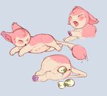  anus birth blush egg eyes_closed female feral nintendo nipples oviposition paws pok&eacute;mon pussy raised_tail rear_view simple_background skitty skittycrusader sweat tongue video_games 