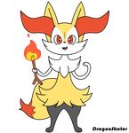  ambiguous_gender animated anthro braixen canine chibi dipstick_tail dragonskator fox inner_ear_fluff looking_at_viewer mammal multicolored_tail nintendo open_mouth pok&eacute;mon red_eyes red_nose solo video_games 