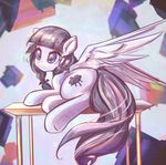  2017 abstract_background braided_hair equine female feral friendship_is_magic goth hair inky_rose_(mlp) mammal mirroredsea my_little_pony pegasus pigtails wings 