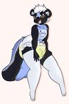  ambiguous_gender anthro blush clothed clothing diaper english_text hair leggings legwear mammal simple_background skunk solo tabitabi text tongue urine watersports wet_diaper 