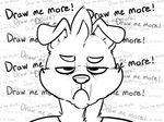  :c anthro canine english_text fur greyscale hair kom komponi looking_at_viewer male mammal monochrome solo text toony 
