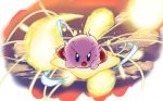  blue_eyes flying full_body highres kirby kirby_(series) motion_lines nayou_ta_zuoji nintendo no_humans open_mouth solo sparkle star super_smash_bros. sweat 
