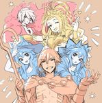  animal_ears armor bare_shoulders breasts cape caster_(fate/extra) cloak crown earrings fate/apocrypha fate/extra fate/grand_order fate/prototype:_fragments_of_blue_and_silver fate_(series) hair_ornament hat headband heart japanese_clothes karna_(fate) long_hair open_mouth quetzalcoatl_(fate/grand_order) rider_(fate/prototype_fragments) short_hair sun tamamo_no_mae_(swimsuit_lancer)_(fate) 
