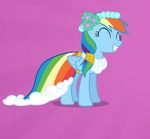  animated blue_feathers bridesmaid clothing cutie_mark dancing dress equine feathered_wings feathers female friendship_is_magic hair horse mammal multicolored_hair my_little_pony pegasus rainbow_dash_(mlp) rainbow_hair wings 