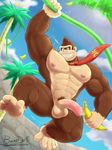  abs anthro ape areola balls banana barazoku barefoot biceps bruno-dz cum cum_on_penis donkey_kong_(character) donkey_kong_(series) english_text erection food fruit fur gorilla humanoid_penis looking_at_viewer looking_down male mammal manly muscular navel necktie nintendo nipples nude one_eye_closed orgasm outside palm_tree pecs penis primate pubes smile solo spread_legs spreading sun sunlight swinging teeth text thick_arms thick_thighs tree triceps vein veiny_penis video_games vines wink 
