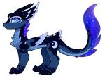  alpha_channel blue_eyes blue_fur claws cosmic_hair cutie_mark dragon eyelashes female friendship_is_magic fur furred_dragon magnaluna my_little_pony princess_luna_(mlp) simple_background standing transparent_background 