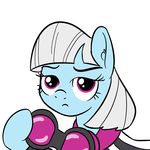  earth_pony equine eyewear feathers female feral friendship_is_magic fur glasses hair horse looking_at_viewer mammal my_little_pony photo_finish_(mlp) pony solo unimpressed white_hair yakoshi_(artist) 