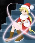  akazukin_chacha blink blonde_hair chacha hat santa sitting 