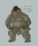  amphibian anthro balls big_penis carpemortem_(artist) catfish cum fish frog hat jewelry league_of_legends male marine overweight penis riot_games simple_background slightly_chubby smile solo speech_bubble tahm_kench_(lol) video_games yellow_eyes 