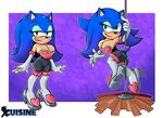  2017 anthro big_breasts breasts cleavage clothed clothing cosplay crossgender cuisine female hedgehog mammal rouge_the_bat solo sonic_(series) sonic_the_hedgehog 