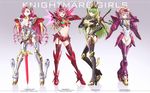  anya_alstreim armor breasts c.c. character_name claw_(weapon) cleavage code_geass copyright_name earrings energy_wings english euphemia_li_britannia gawain green_hair grey_eyes guren_seiten high_heels highres jewelry kallen_stadtfeld knife lancelot_(code_geass) long_hair md5_mismatch mecha_musume medium_breasts midriff mordred_(code_geass) multiple_girls navel outsider_0 pink_eyes pink_hair purple_eyes red_hair reverse_grip short_hair sword twintails underboob very_long_hair weapon yellow_eyes 